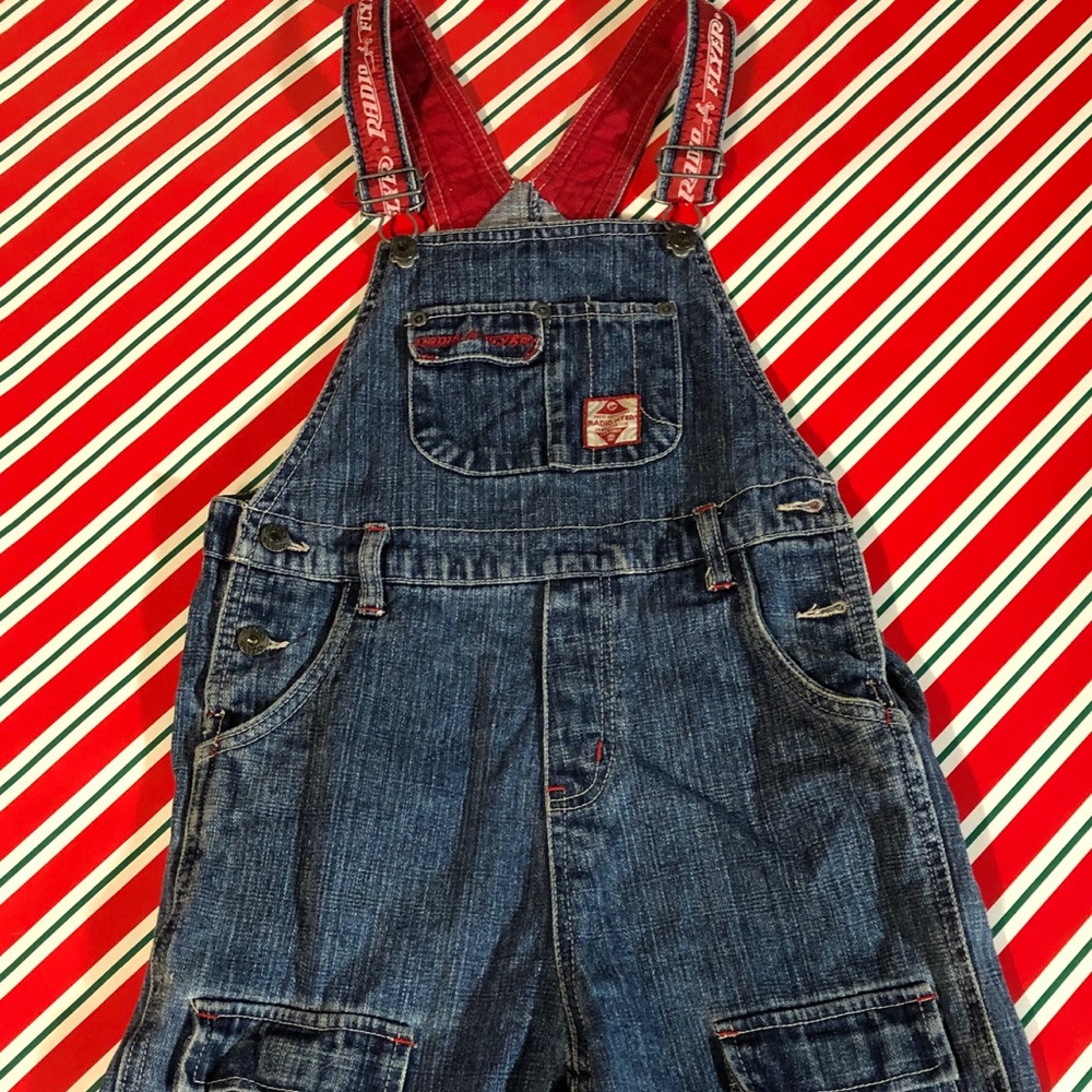 Radio flyer Denim overalls Nwot 7T